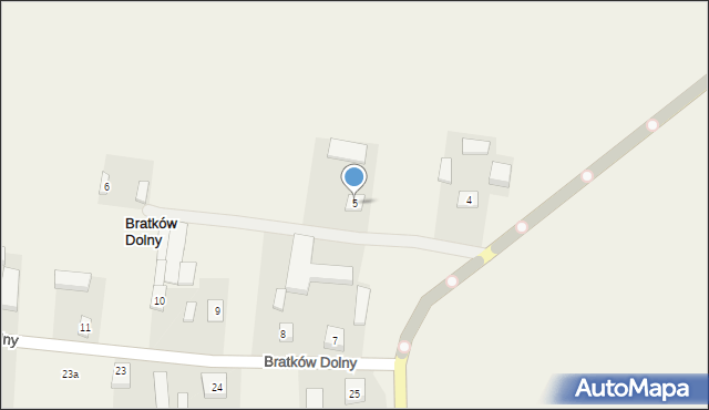 Bratków Dolny, Bratków Dolny, 5, mapa Bratków Dolny