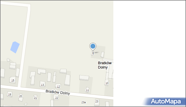 Bratków Dolny, Bratków Dolny, 6, mapa Bratków Dolny