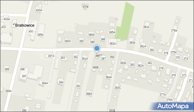 Bratkowice, Bratkowice, 388, mapa Bratkowice