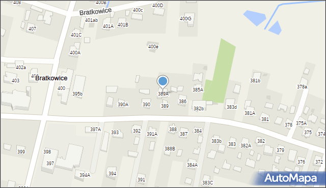 Bratkowice, Bratkowice, 389A, mapa Bratkowice
