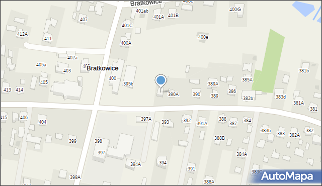 Bratkowice, Bratkowice, 395A, mapa Bratkowice