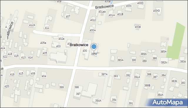 Bratkowice, Bratkowice, 395b, mapa Bratkowice