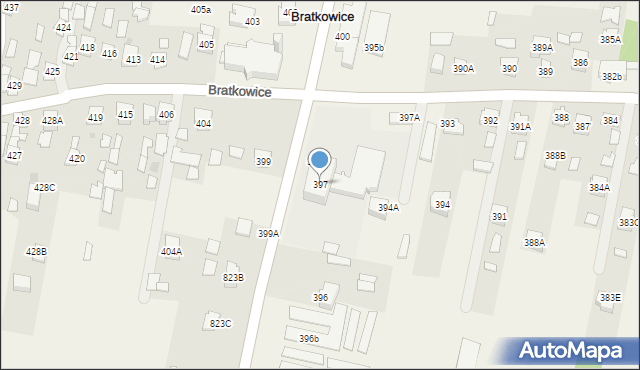 Bratkowice, Bratkowice, 397, mapa Bratkowice