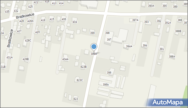 Bratkowice, Bratkowice, 399A, mapa Bratkowice