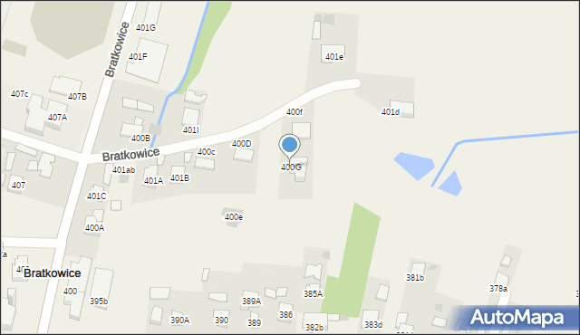 Bratkowice, Bratkowice, 400G, mapa Bratkowice