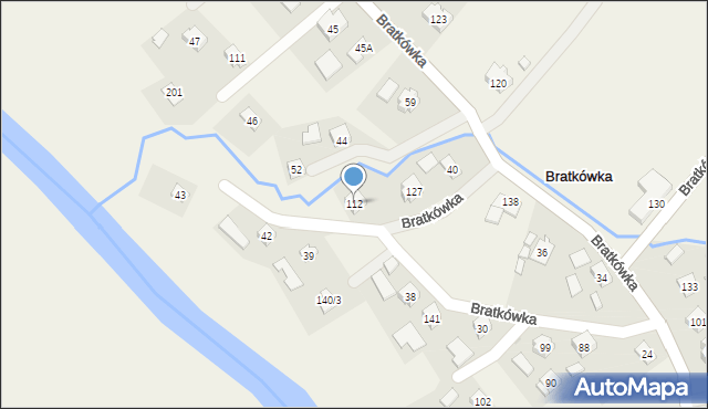 Bratkówka, Bratkówka, 112, mapa Bratkówka