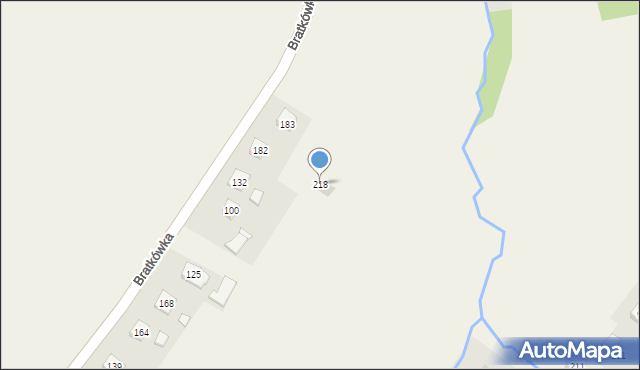 Bratkówka, Bratkówka, 218, mapa Bratkówka