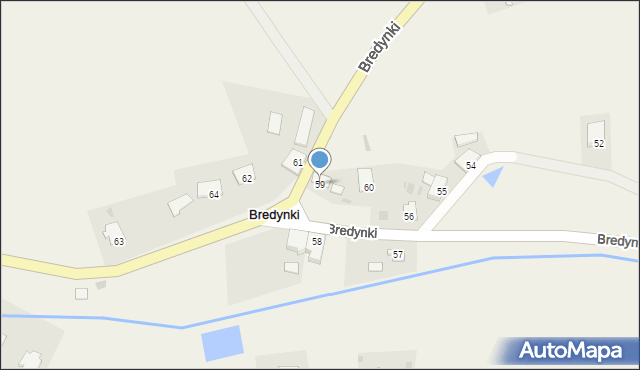 Bredynki, Bredynki, 59, mapa Bredynki