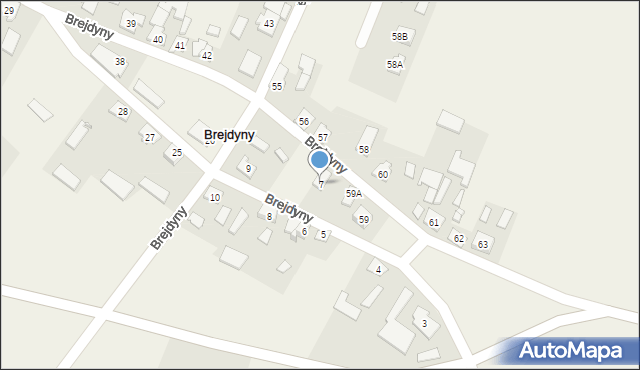 Brejdyny, Brejdyny, 7, mapa Brejdyny