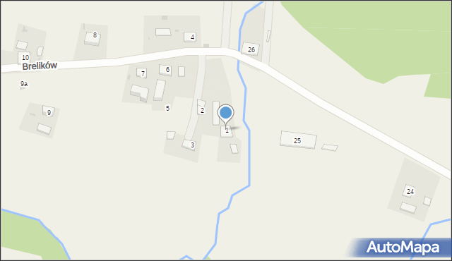 Brelików, Brelików, 1, mapa Brelików