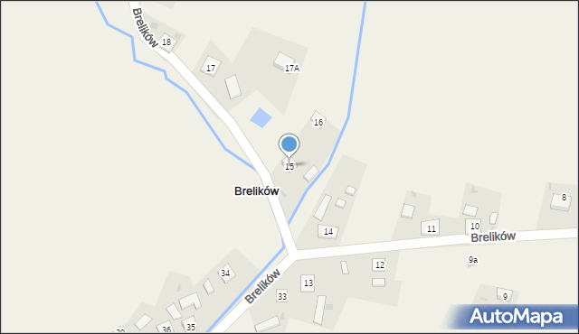 Brelików, Brelików, 15, mapa Brelików
