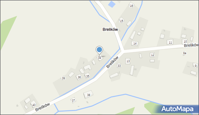 Brelików, Brelików, 34, mapa Brelików
