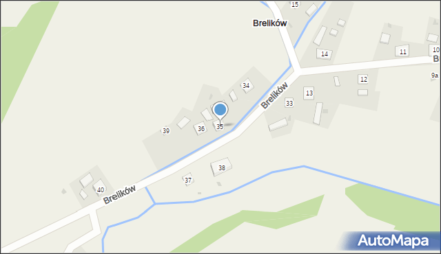 Brelików, Brelików, 35, mapa Brelików