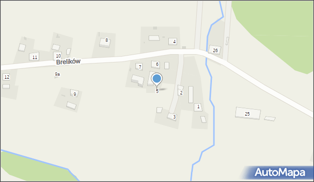 Brelików, Brelików, 5, mapa Brelików