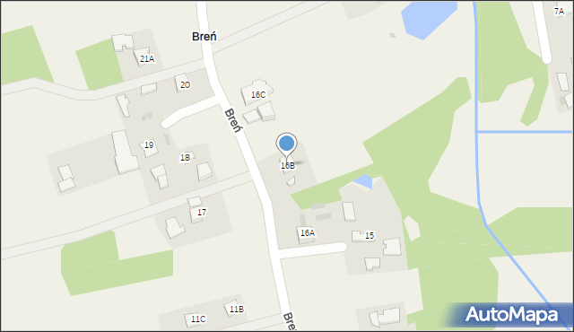 Breń, Breń, 16B, mapa Breń