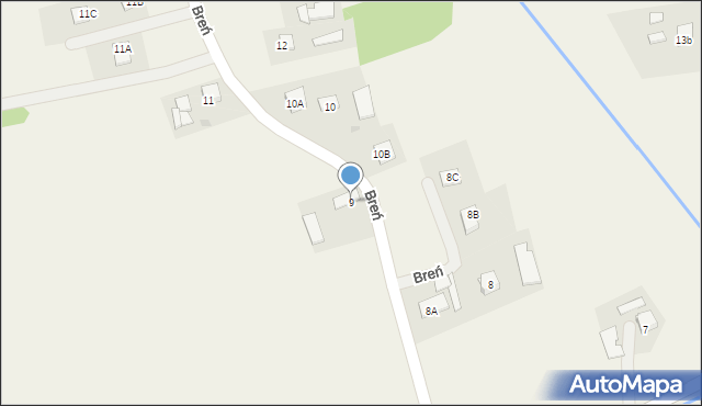 Breń, Breń, 9, mapa Breń