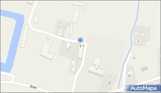 Breń, Breń, 9, mapa Breń