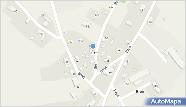Breń, Breń, 118, mapa Breń