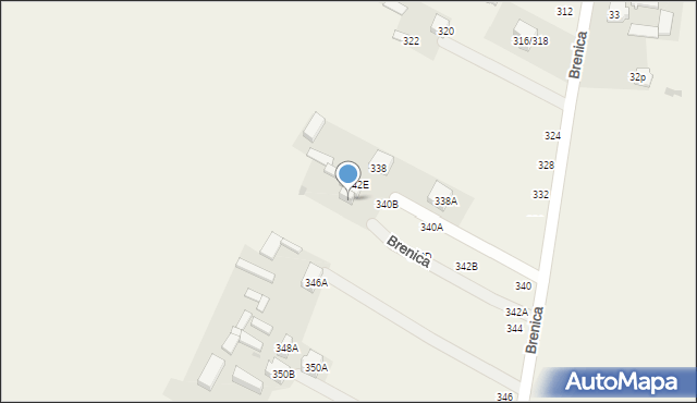 Brenica, Brenica, 342F, mapa Brenica
