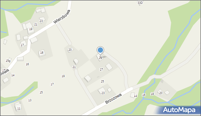 Brenna, Brzozowa, 29, mapa Brenna