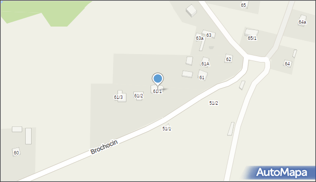 Brochocin, Brochocin, 61/1, mapa Brochocin