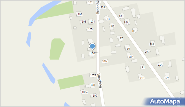 Brochów, Brochów, 106, mapa Brochów