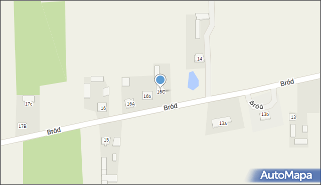 Bród, Bród, 16C, mapa Bród