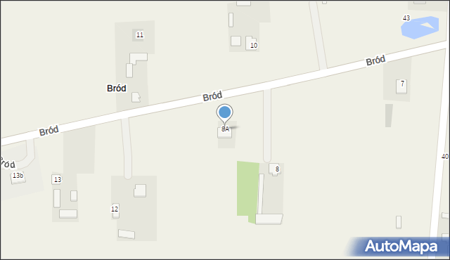 Bród, Bród, 8A, mapa Bród