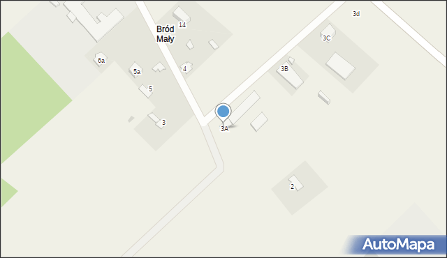 Bród Nowy, Bród Mały, 3A, mapa Bród Nowy