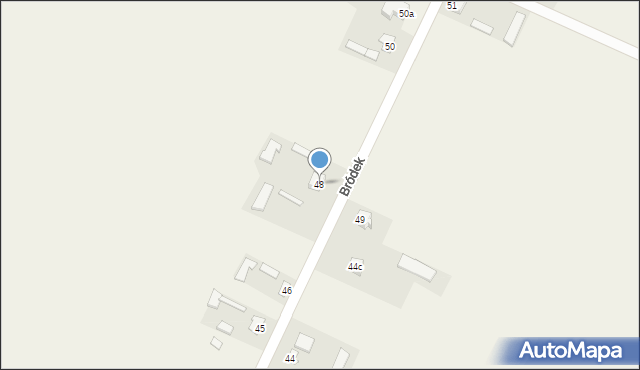 Bródek, Bródek, 48, mapa Bródek