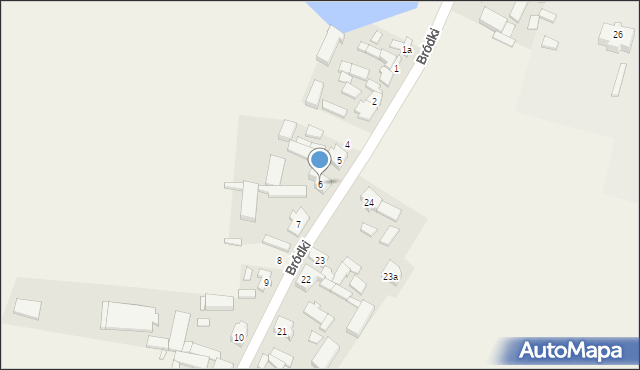 Bródki, Bródki, 6, mapa Bródki