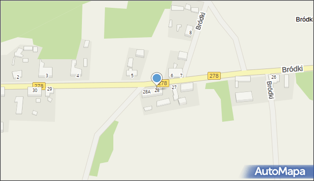 Bródki, Bródki, 28, mapa Bródki