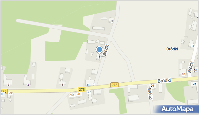 Bródki, Bródki, 8, mapa Bródki