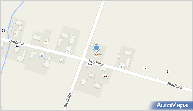 Brodnica, Brodnica, 20, mapa Brodnica