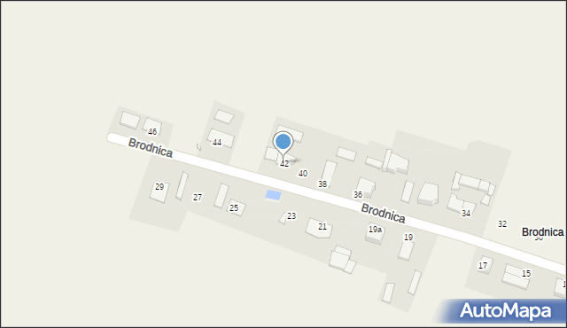Brodnica, Brodnica, 42, mapa Brodnica