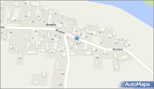 Brodno, Brodno, 17, mapa Brodno