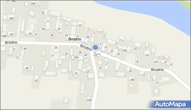 Brodno, Brodno, 23, mapa Brodno