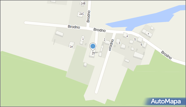 Brodno, Brodno, 25, mapa Brodno