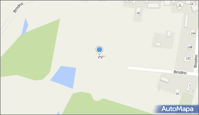 Brodno, Brodno, 47a, mapa Brodno