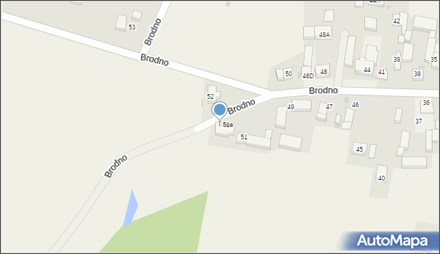Brodno, Brodno, 51b, mapa Brodno