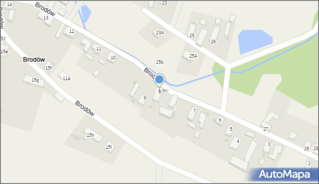 Brodów, Brodów, 8, mapa Brodów