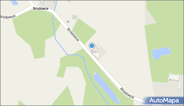 Brodowce, Brodowce, 1, mapa Brodowce