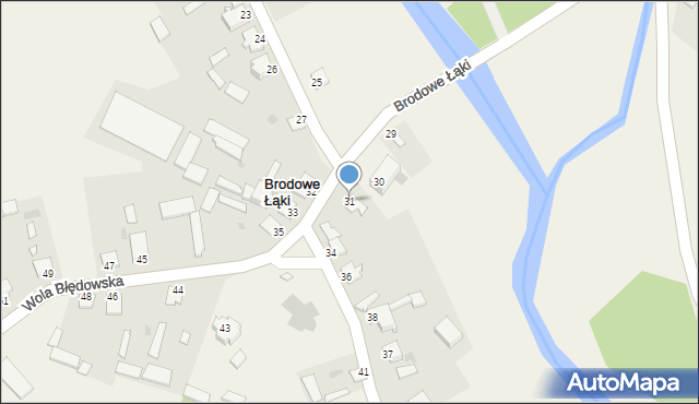 Brodowe Łąki, Brodowe Łąki, 31, mapa Brodowe Łąki