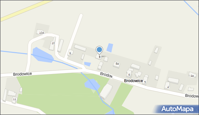 Brodowice, Brodowice, 8, mapa Brodowice