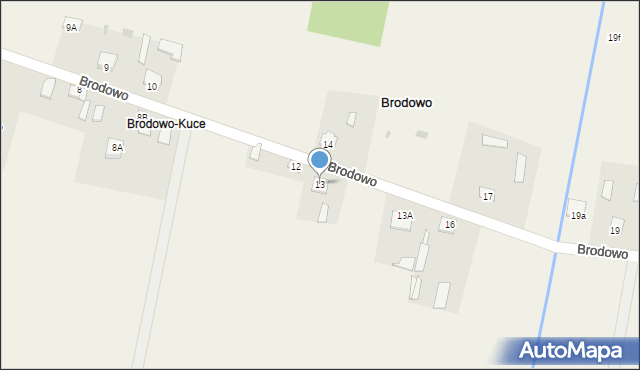 Brodowo, Brodowo, 13, mapa Brodowo