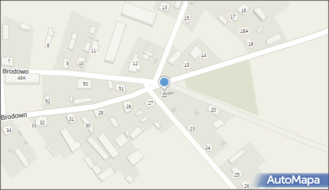Brodowo, Brodowo, 22, mapa Brodowo