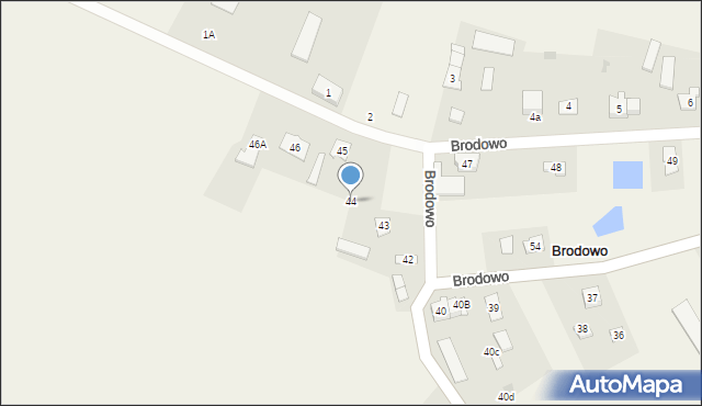 Brodowo, Brodowo, 44, mapa Brodowo