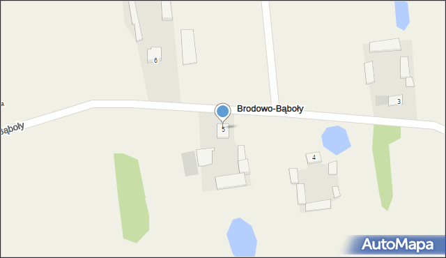 Brodowo-Bąboły, Brodowo-Bąboły, 5, mapa Brodowo-Bąboły
