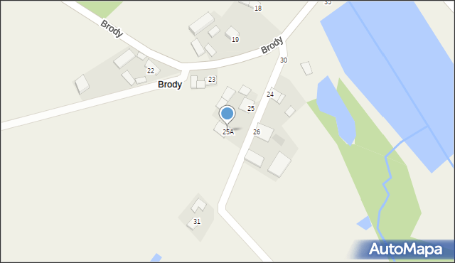 Brody, Brody, 25A, mapa Brody