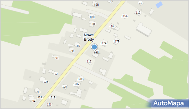 Brody, Brody, 118A, mapa Brody